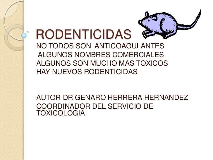 intoxicacion por rodenticidas
